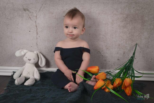 Reportajes de fotografía infantiles de bebe y nino en valladolid